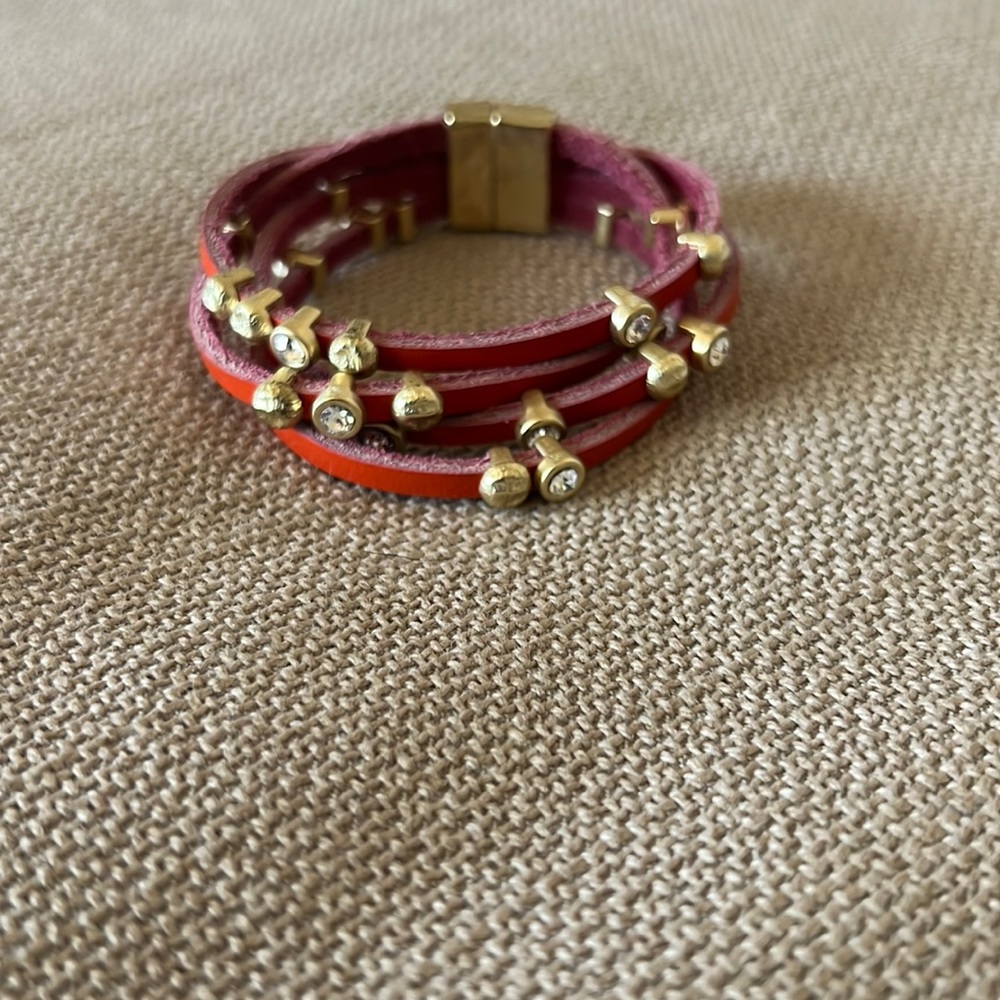 Orange and gold bracelet